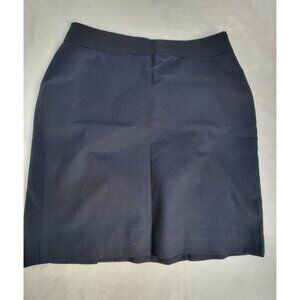 Banana Republic Petite Womens Size 10P Navy Blue Pencil Skirt with Rear Vent